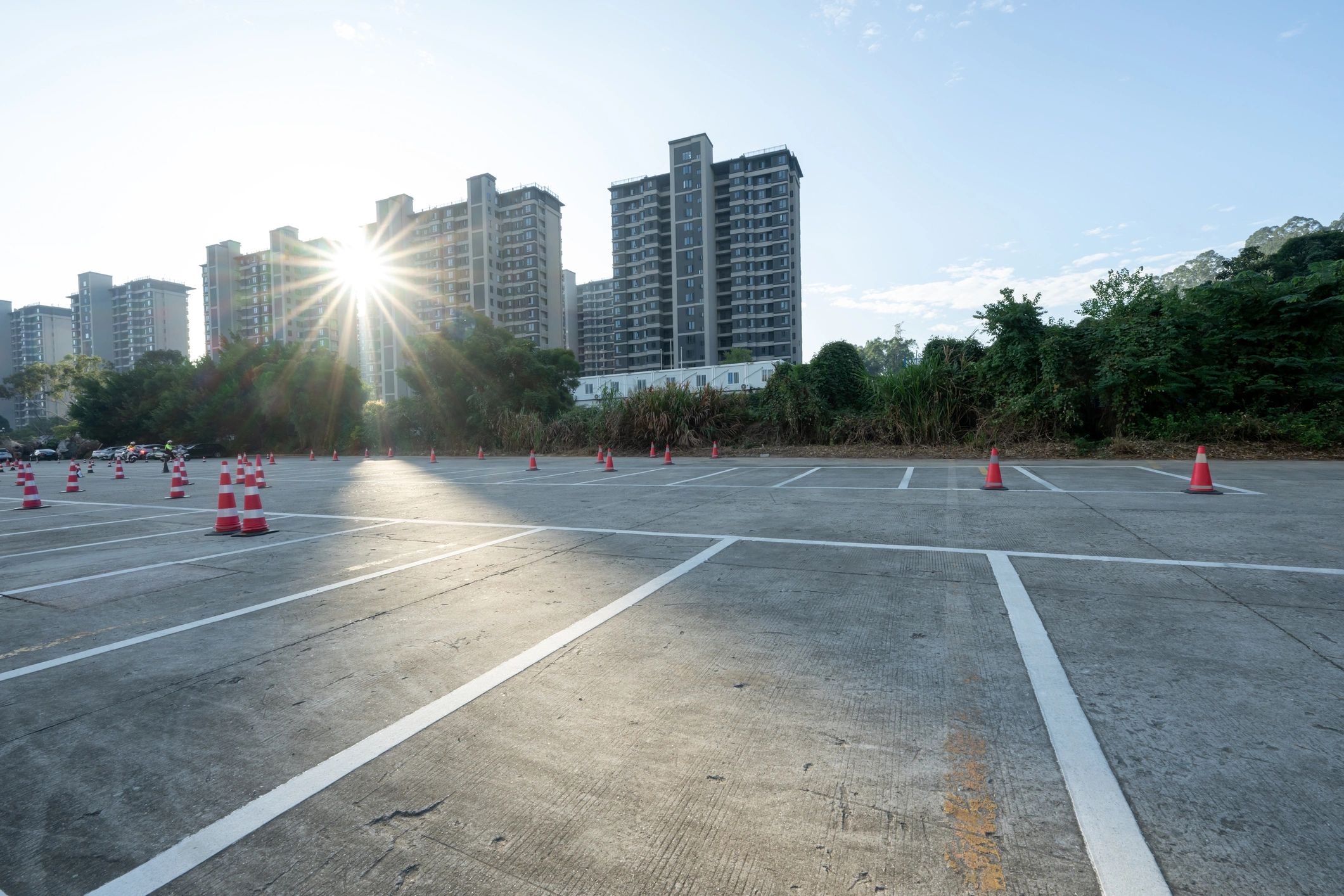 On-site parking area